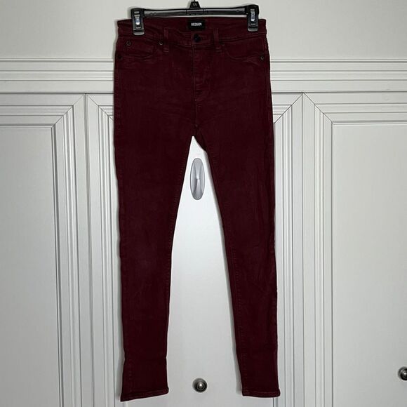 Hudson Skinny Maroon Jeans Size 26 - Picture 4 of 9